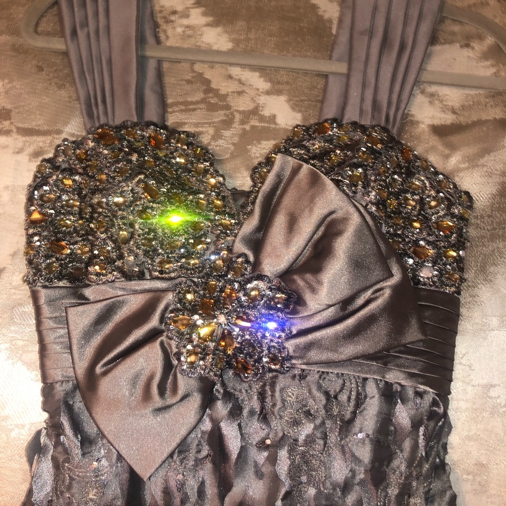 Gray formal dress w/ removable straps✨